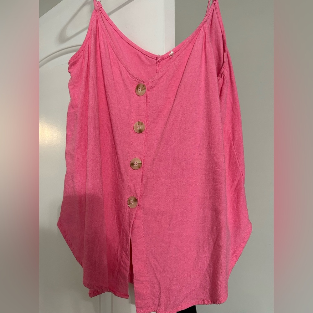 Pink Button-Down Women's Top